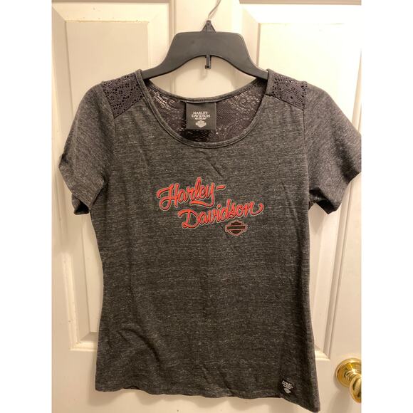 Harley Davidson Tops - Harley Davidson Museum Women's Size Medium Black Short Sleeve Biker T-Shirt Top